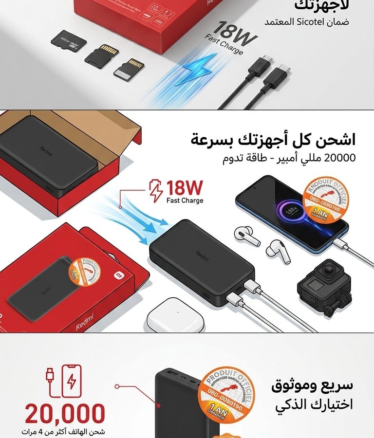 18w (20000mha)شاحن
